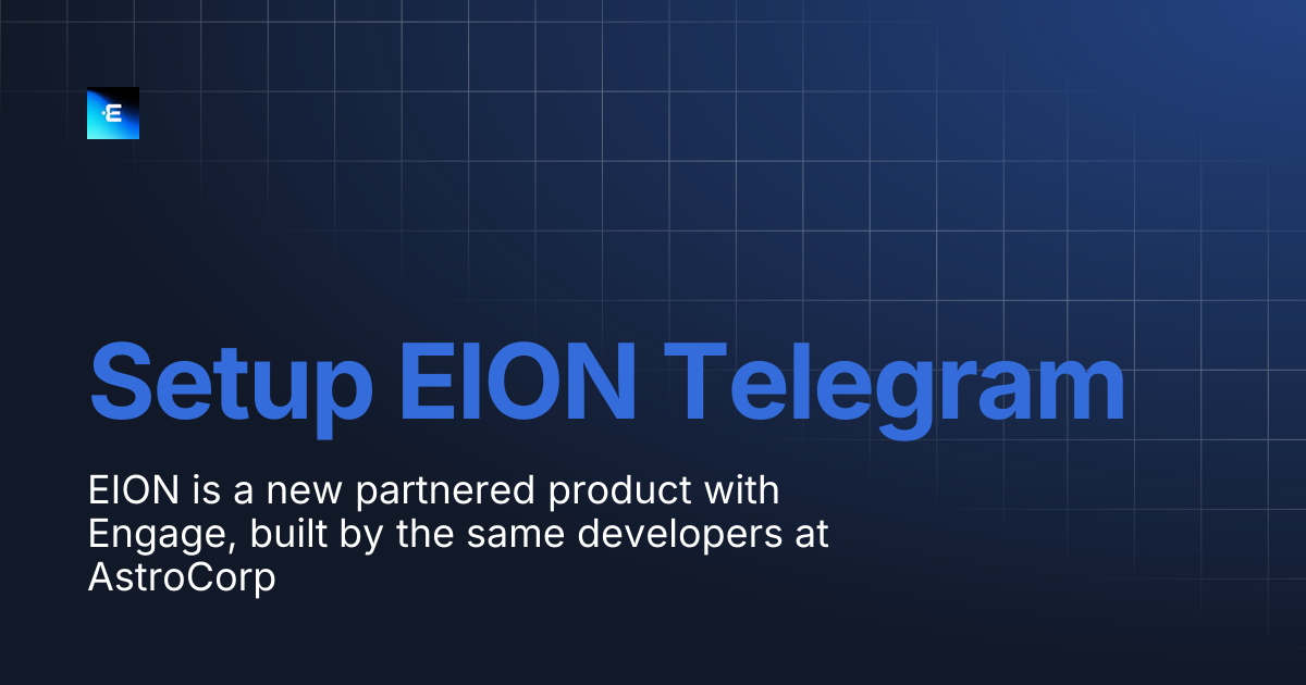 Setup EION Telegram